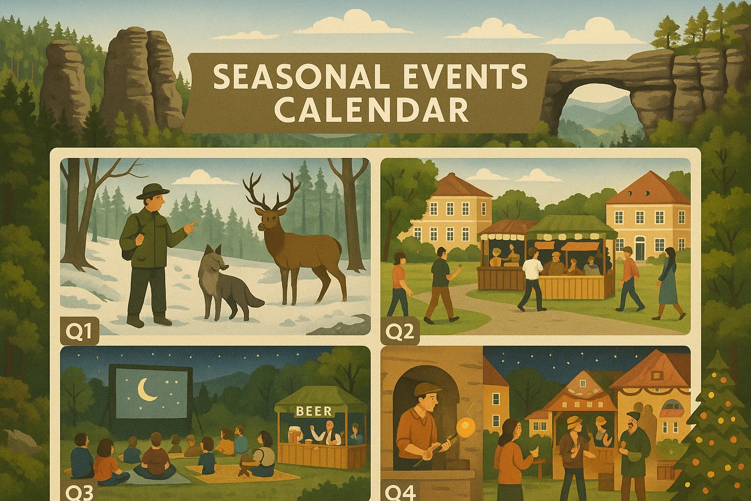 Saisonaler Eventkalender 2025 in der Böhmischen Schweiz